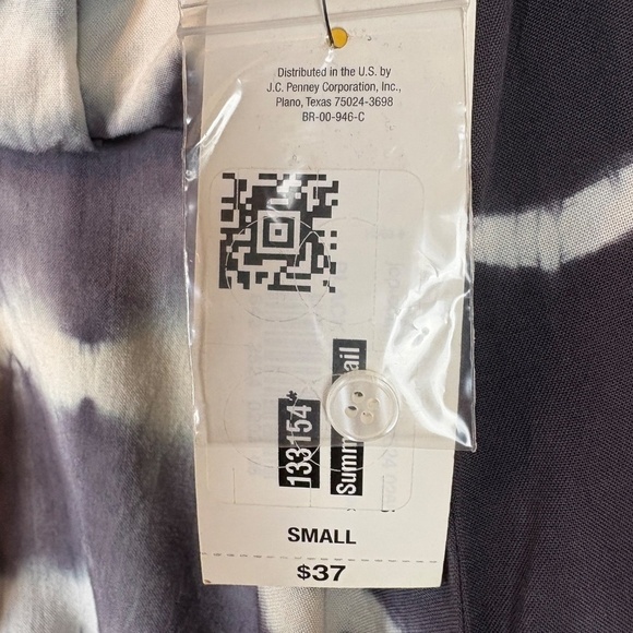 NWT A.n.a (A New Approach) Deep Purple/White Tye Dye Sleeveless Collared Top - Picture 11 of 12